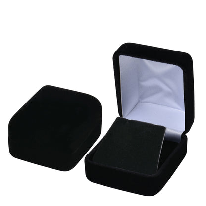 Cajas de terciopelo negro para collares y pendientes, precio por 12 unidades