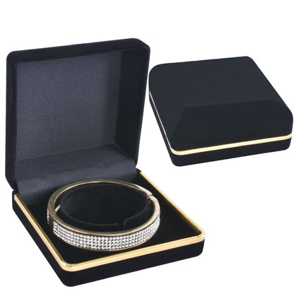 Black Flocking Bangle Boxes,For 12PCS.