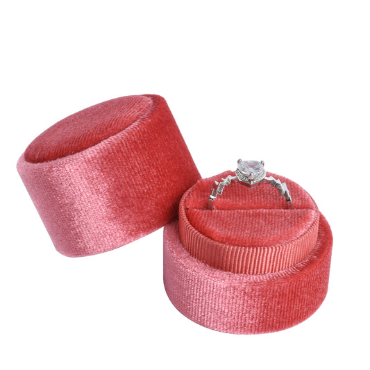 Corel Color Fashion Small Cylindrical Velvet Boxes