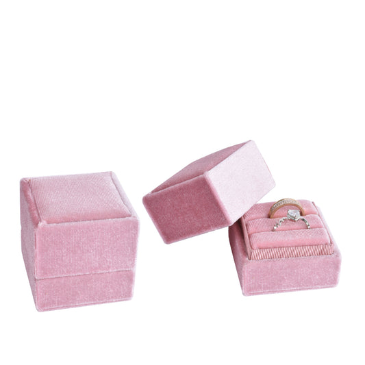 Pink Fashion Small Square Velvet Boxes