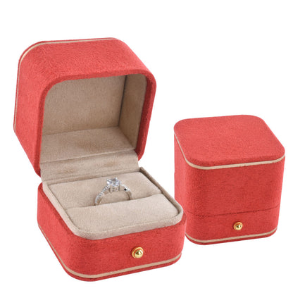 Orang High-end faux suede Ring Box