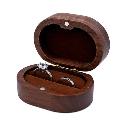 Oval Wooden Single Ring Box