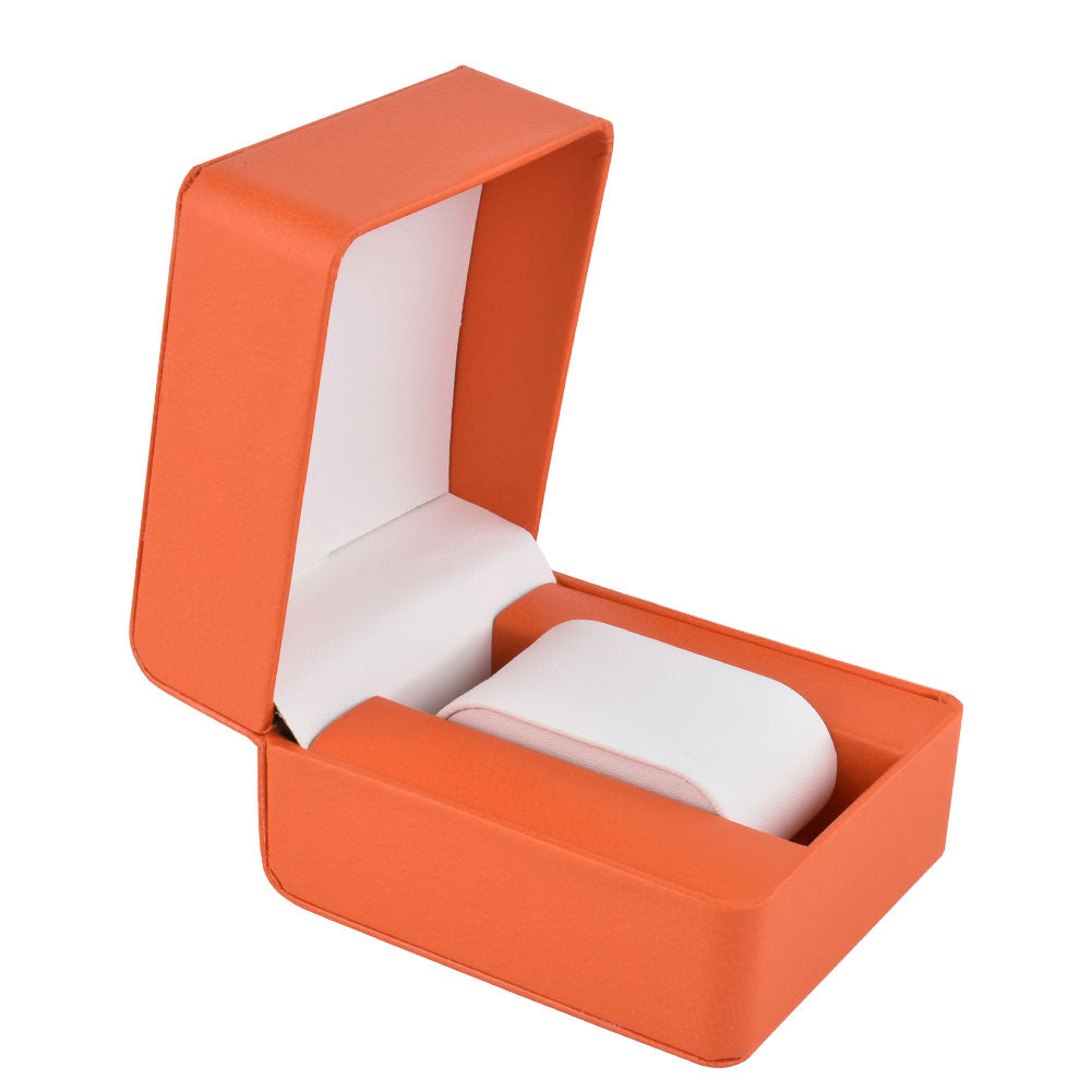 Cajas para un solo reloj de PU de color naranja